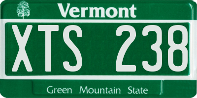 VT license plate XTS238