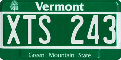 VT license plate XTS243