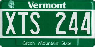 VT license plate XTS244