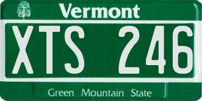 VT license plate XTS246