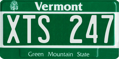 VT license plate XTS247