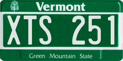 VT license plate XTS251