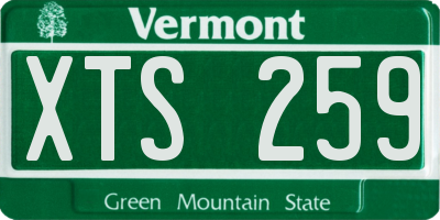 VT license plate XTS259