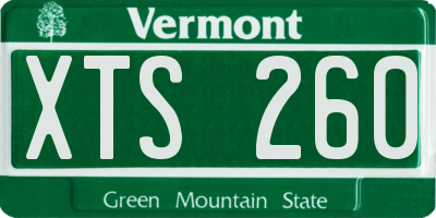 VT license plate XTS260