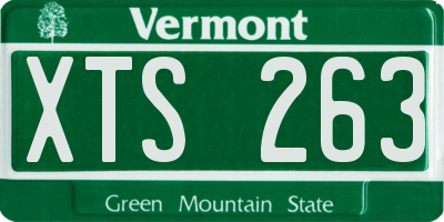 VT license plate XTS263