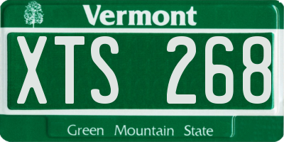 VT license plate XTS268