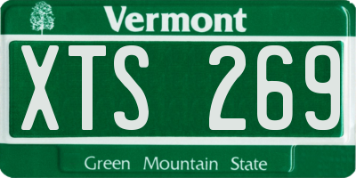 VT license plate XTS269