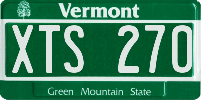 VT license plate XTS270