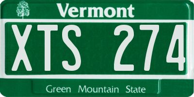 VT license plate XTS274