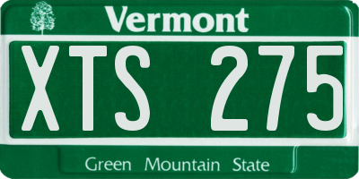 VT license plate XTS275