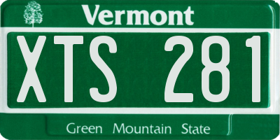 VT license plate XTS281