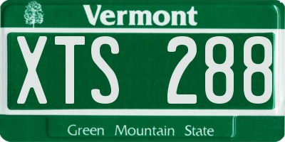 VT license plate XTS288