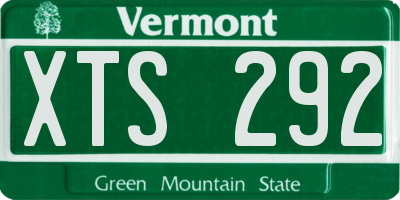 VT license plate XTS292
