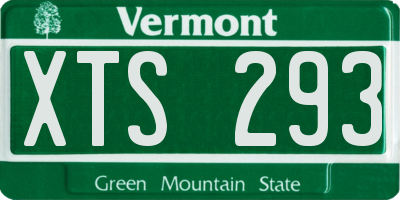 VT license plate XTS293