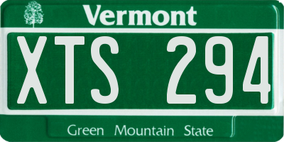VT license plate XTS294