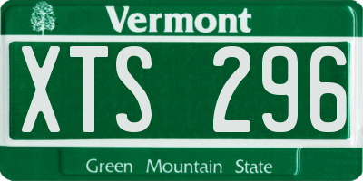 VT license plate XTS296