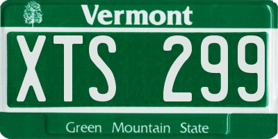 VT license plate XTS299