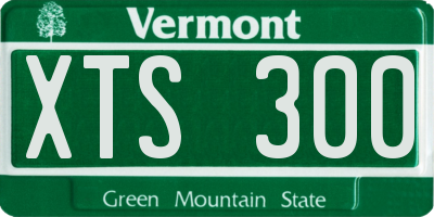 VT license plate XTS300