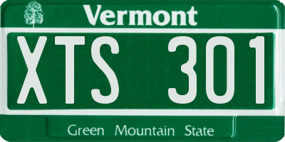 VT license plate XTS301