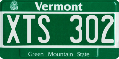 VT license plate XTS302