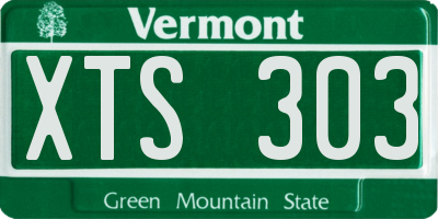 VT license plate XTS303