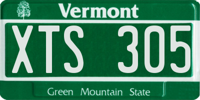 VT license plate XTS305