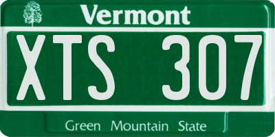 VT license plate XTS307