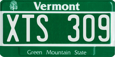 VT license plate XTS309