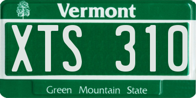 VT license plate XTS310