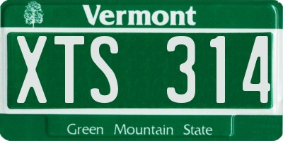 VT license plate XTS314