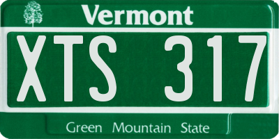 VT license plate XTS317