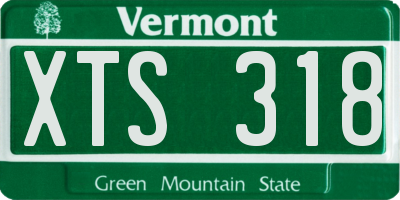 VT license plate XTS318