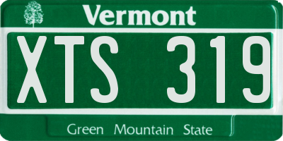 VT license plate XTS319
