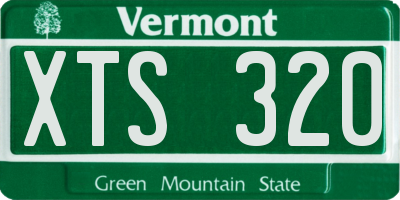 VT license plate XTS320