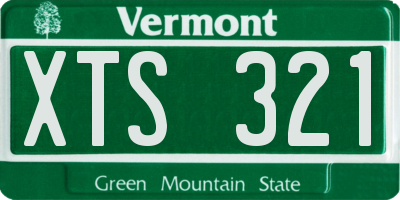 VT license plate XTS321
