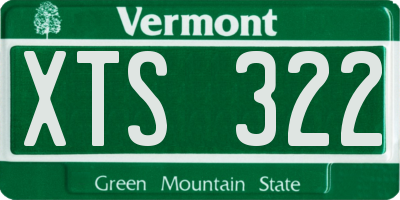 VT license plate XTS322