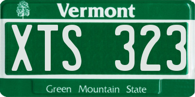 VT license plate XTS323