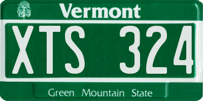 VT license plate XTS324