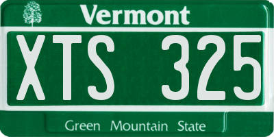 VT license plate XTS325