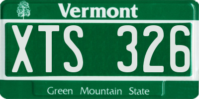 VT license plate XTS326