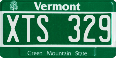 VT license plate XTS329