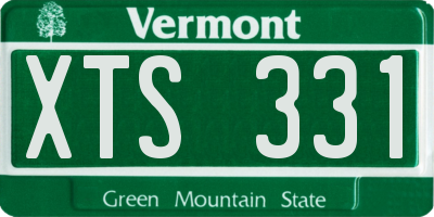 VT license plate XTS331