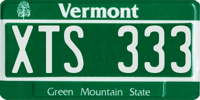 VT license plate XTS333
