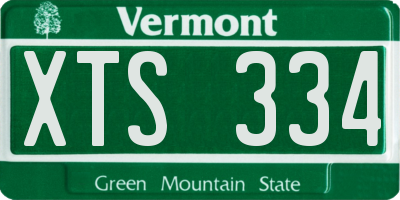 VT license plate XTS334