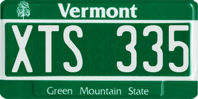 VT license plate XTS335