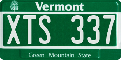VT license plate XTS337