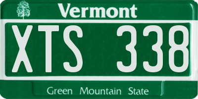 VT license plate XTS338