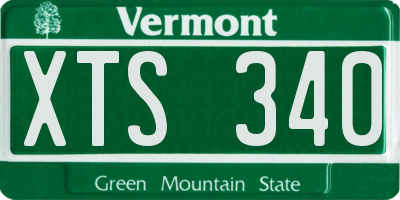 VT license plate XTS340