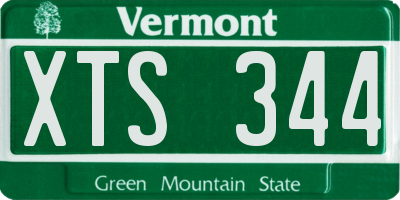 VT license plate XTS344