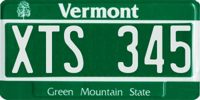 VT license plate XTS345